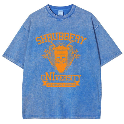 Shrubbery University Vintage Distressed T-shirt