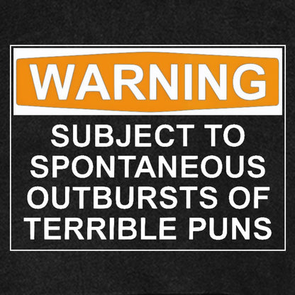 Warning - Terrible Puns!Vintage Distressed Hoodie