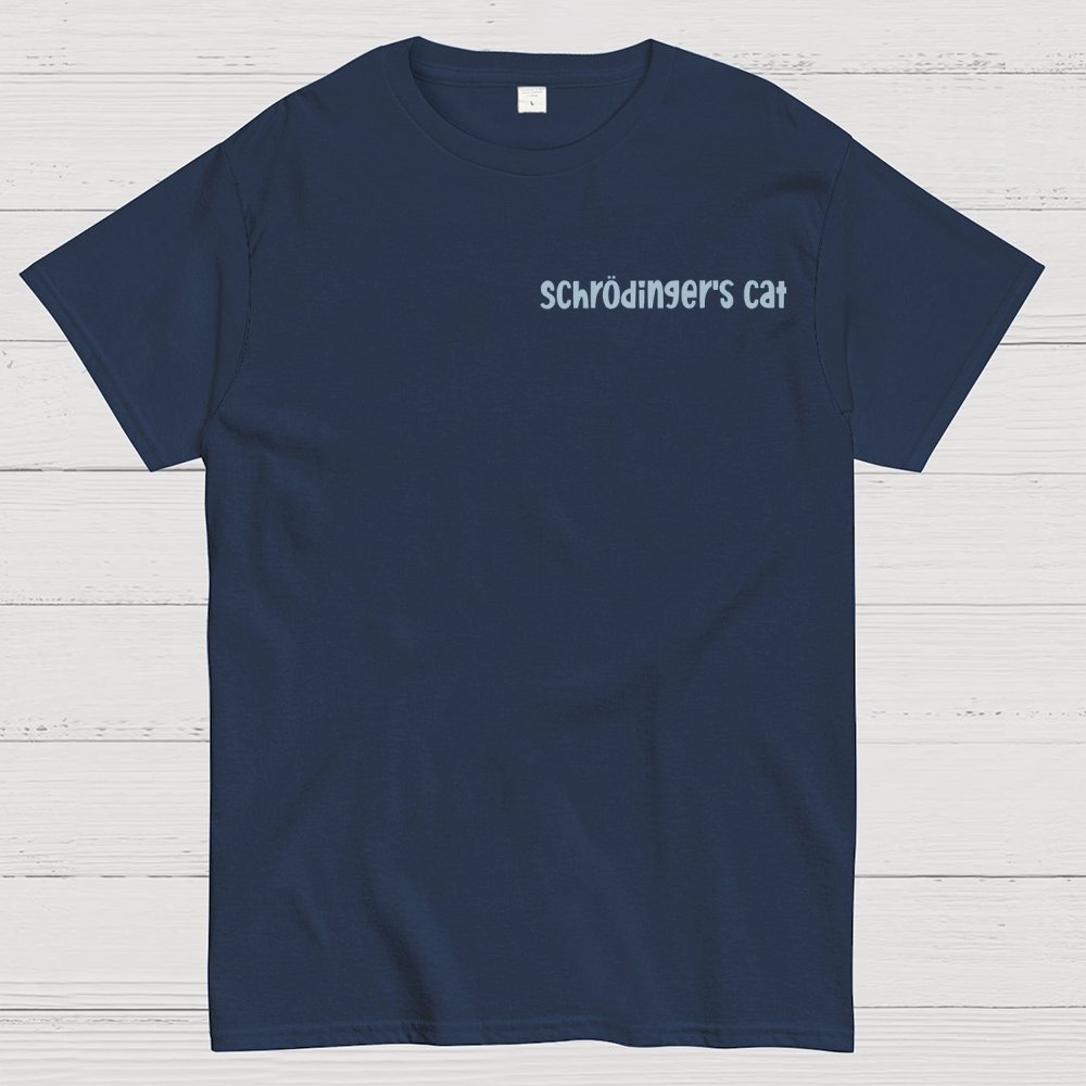Schrodinger's Cat Escape Plan Front And Back Printing Geek T-Shirt