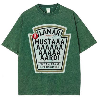 Lamar Mustard TV Off Essential Vintage Distressed T-shirt