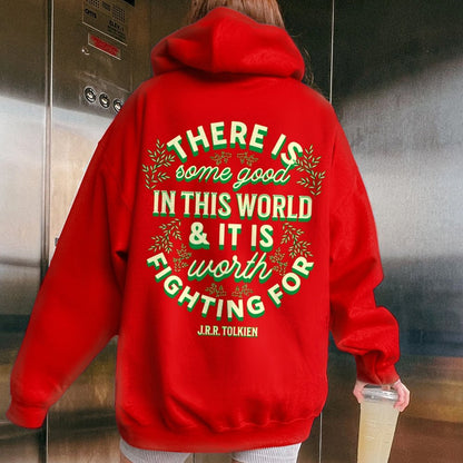 There is Some Good in This World Printed Back Unisex Cotton Hoodie