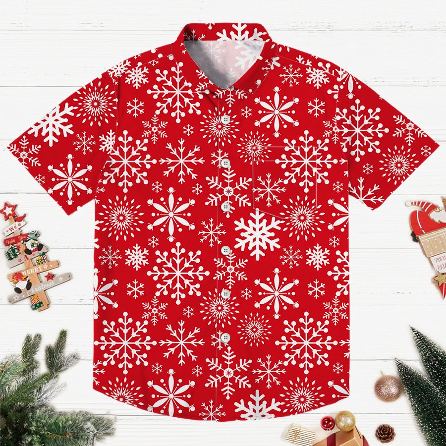 Christmas Snowflakes Pattern Geeky Shirt