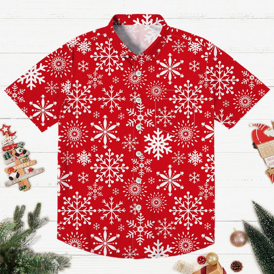 Christmas Snowflakes Pattern Geeky Shirt