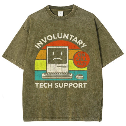 Involuntary Tech Support On Call All the time Vintage Distressed T-shirt