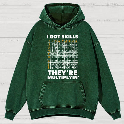 Math Got Skills Multiplying Vintage Distressed Hoodie