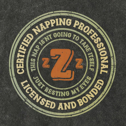 Certified Napping Professional Vintage Distressed T-shirt