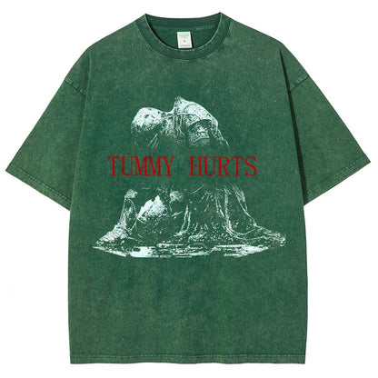 Retro Tummy Hurts Vintage Distressed T-shirt