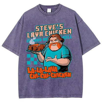 Steve's Lava Chicken Vintage Distressed T-shirt