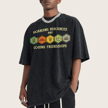 Hoarding Resources And Losing Friends Vintage Distressed T-shirt