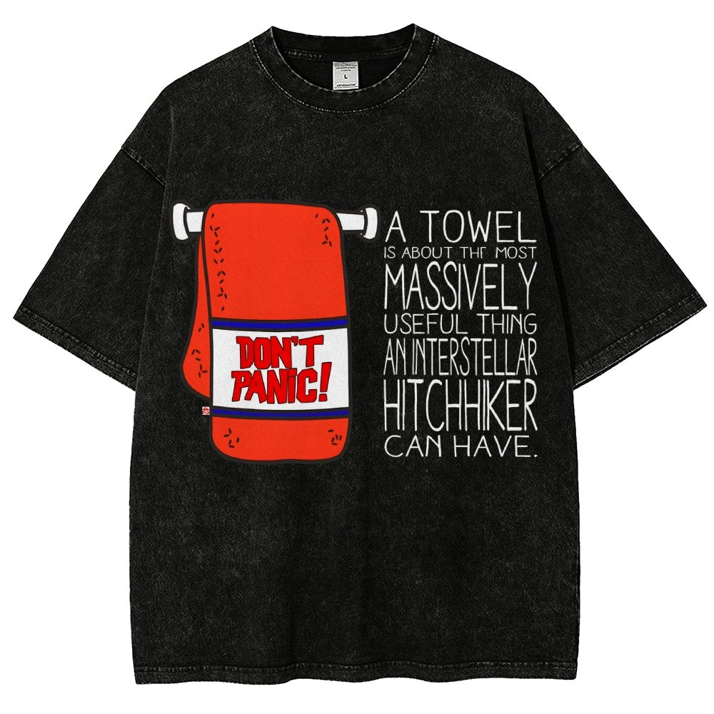Don't Panic Vintage Distressed T-shirt