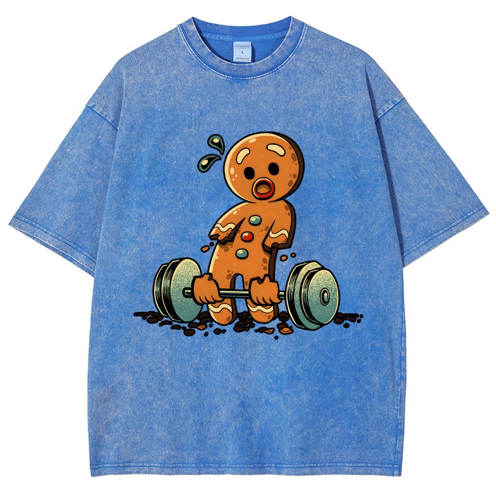 Gingerbread Workout Loosing Arms Vintage Distressed T-shirt
