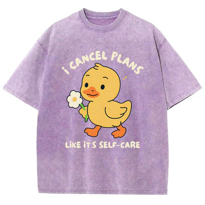 I Cancel Plans Vintage Distressed T-shirt
