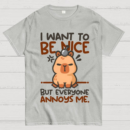 Capy wants to be nice Unisex Geek T-Shirt