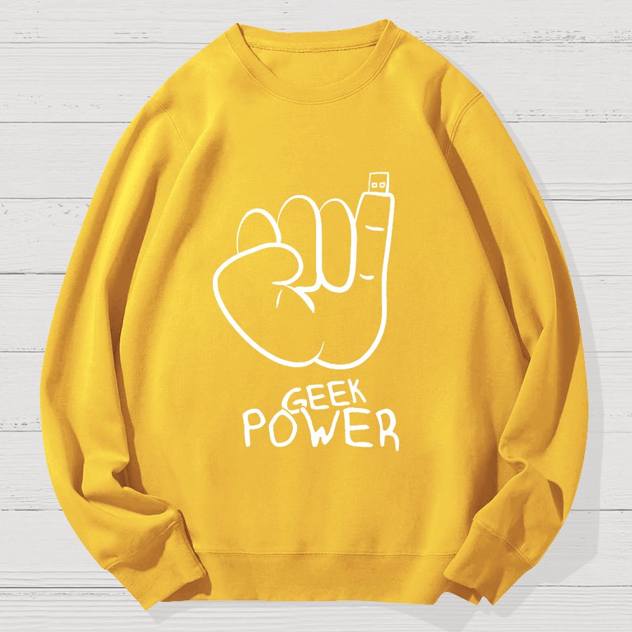 Geek Power Cotton Sweatshirt