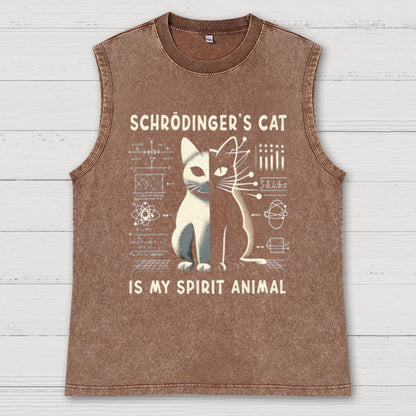 Schrodinger's Сat Science Vintage Distressed Washed Tank