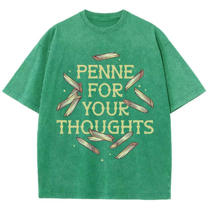 Penne For Your Thoughts Vintage Distressed T-shirt