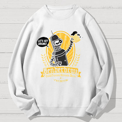 Beer Festival, Let Us Get Our Machines Drunk Geek Cotton Sweatshirt