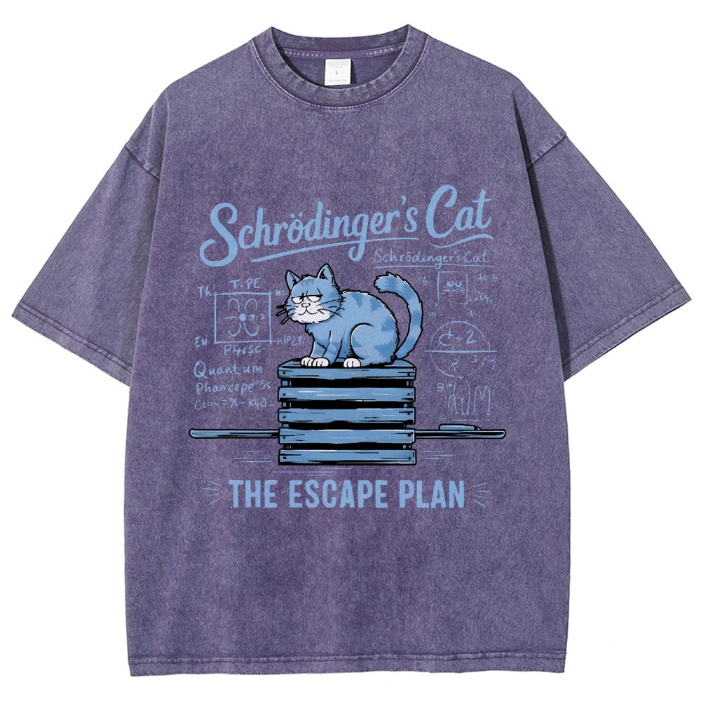 Schrödinger's Cat Of The Escape Plan Science Vintage Distressed T-shirt