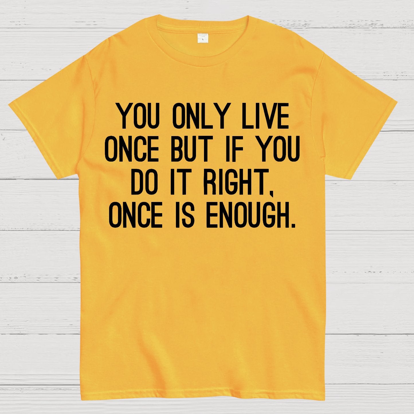 You Only Live Once But If You Do It Right，Once Is Enough Geek T-Shirt