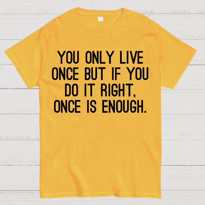 You Only Live Once But If You Do It Right，Once Is Enough Geek T-Shirt