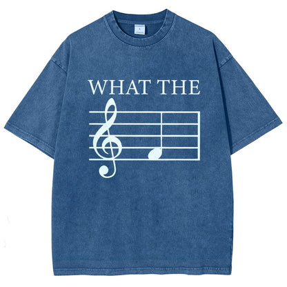 What The F Musical Note Vintage Distressed T-shirt