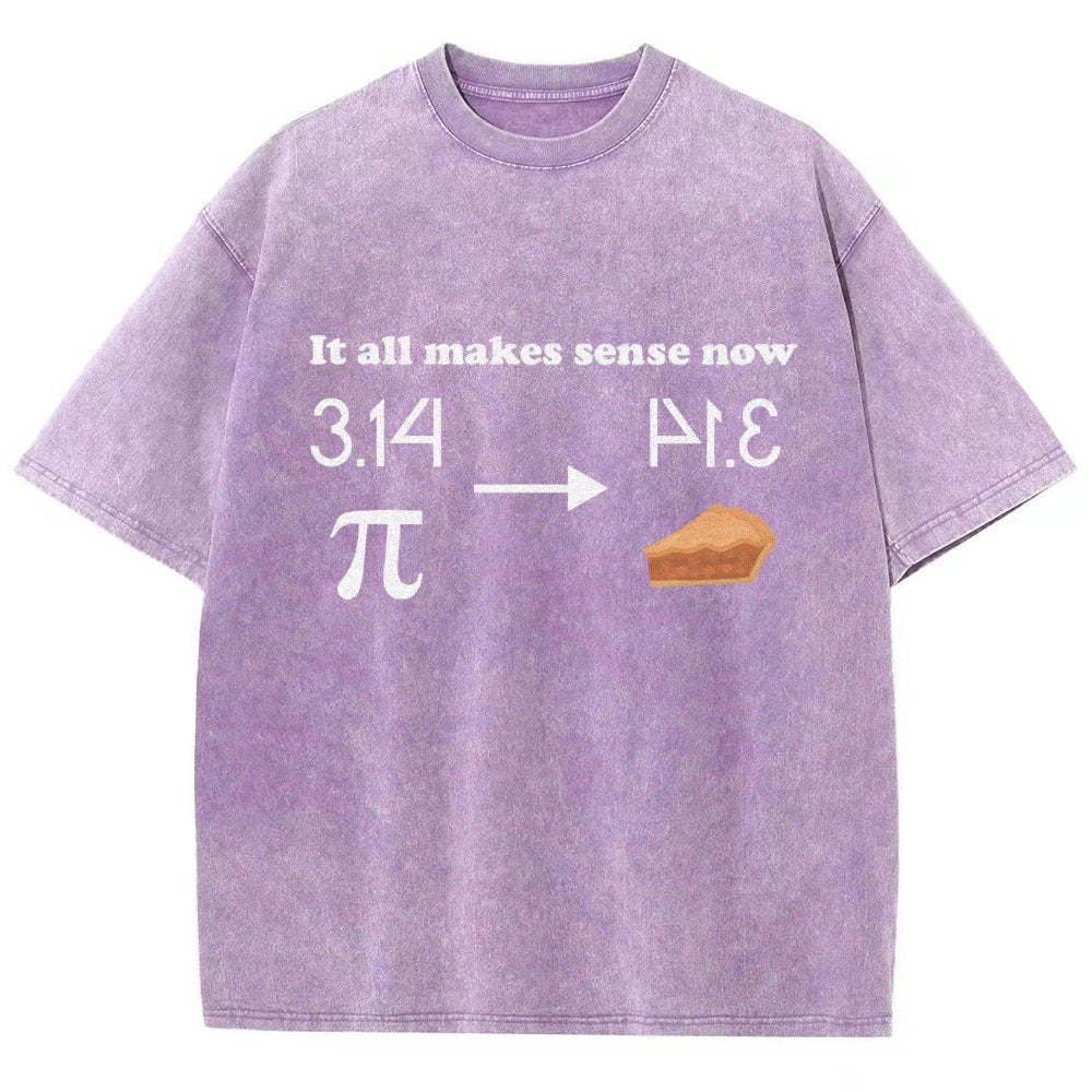 It All Makes Sense Now Pi Vintage Distressed T-shirt
