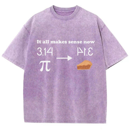 It All Makes Sense Now Pi Vintage Distressed T-shirt