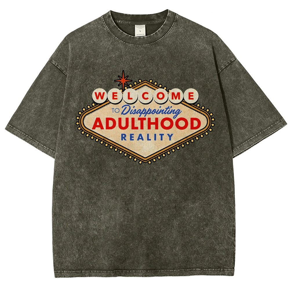 Welcome To Adulthood Vintage Distressed T-shirt