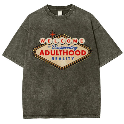 Welcome To Adulthood Vintage Distressed T-shirt