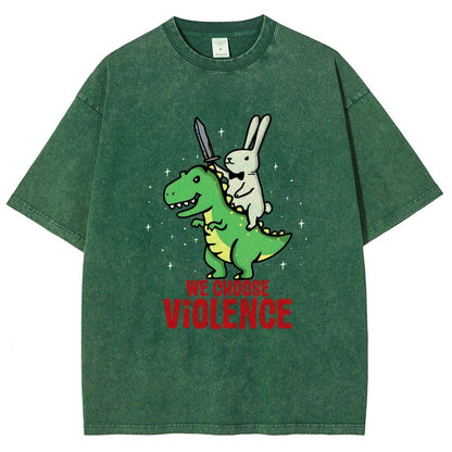 We Choose Violence Vintage Distressed T-shirt