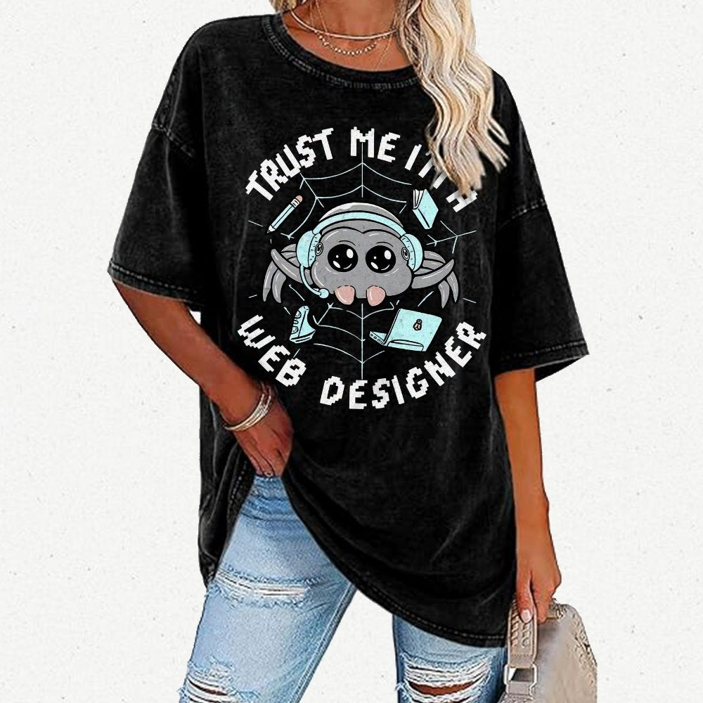 TRUST ME I'M A WEB DESIGNER Vintage Distressed T-shirt