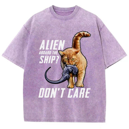 Top Cat Alien Aboard The Ship Don’t Care Vintage Distressed T-shirt