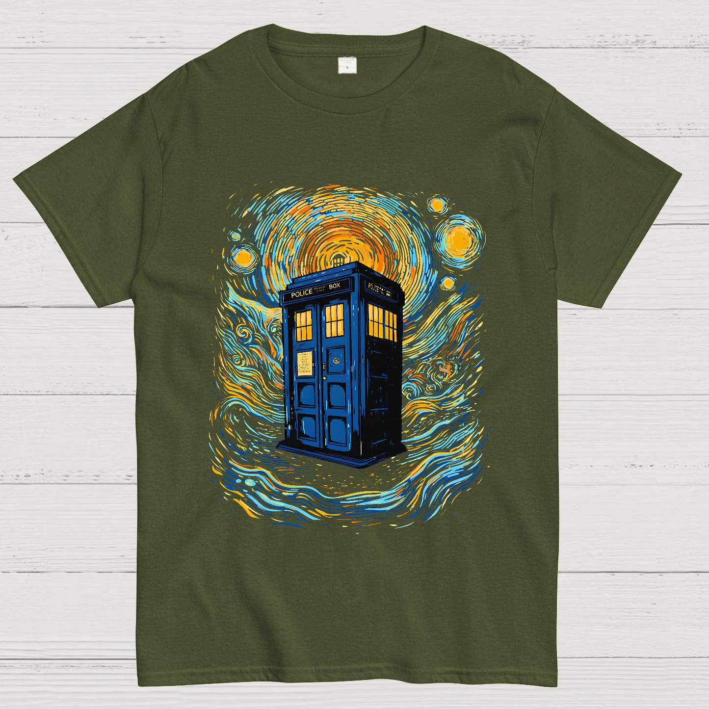 Starry Sky Phone Booth Geek T-Shirt