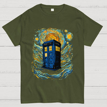 Starry Sky Phone Booth Geek T-Shirt