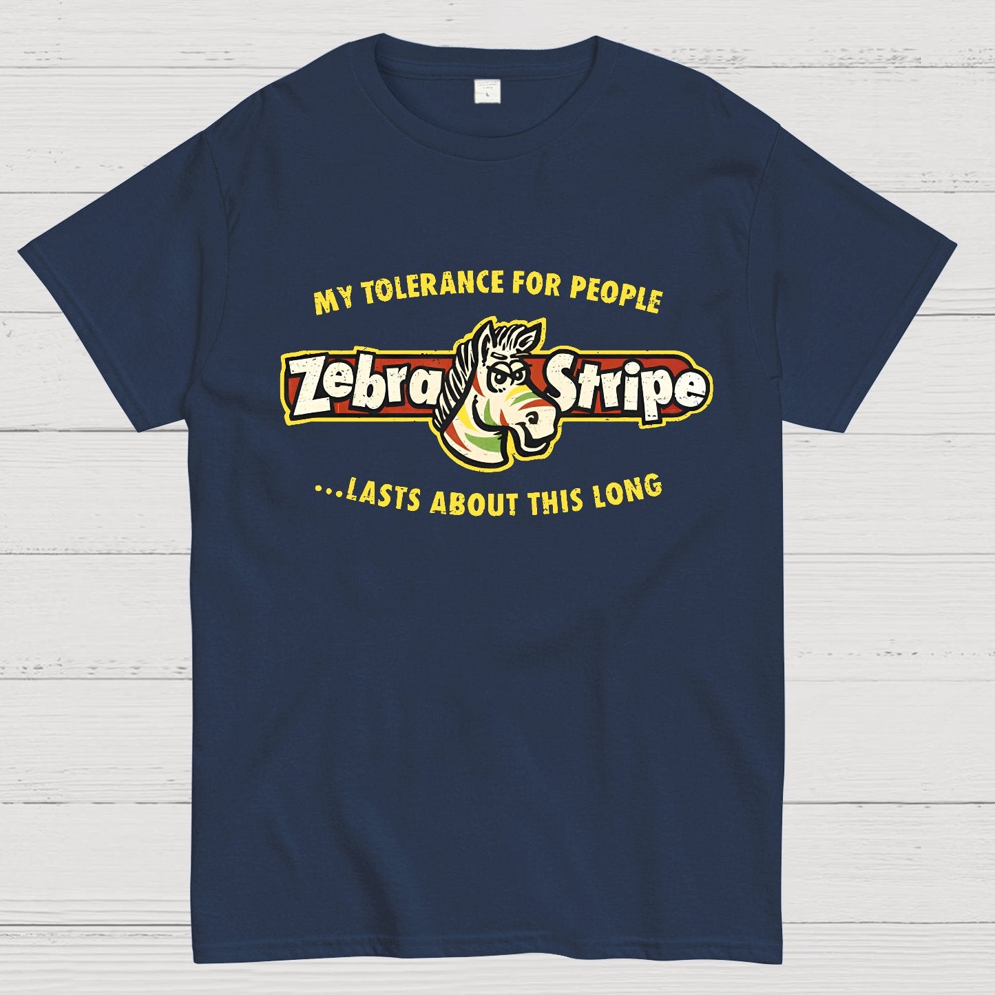 Zebra Fruit Stripe Gum Geeky T-Shirt