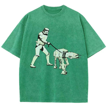 Empire Robot Dog-Planet Battles Vintage Distressed T-shirt