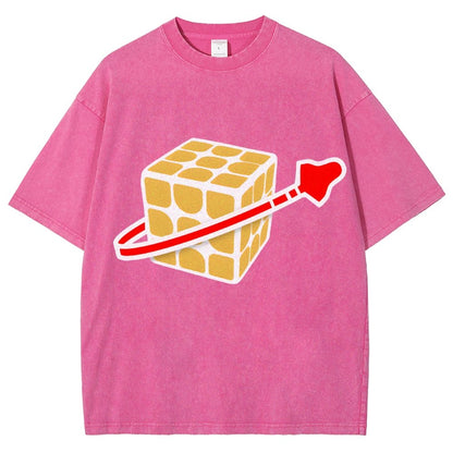 Cubeman Vintage Distressed T-shirt