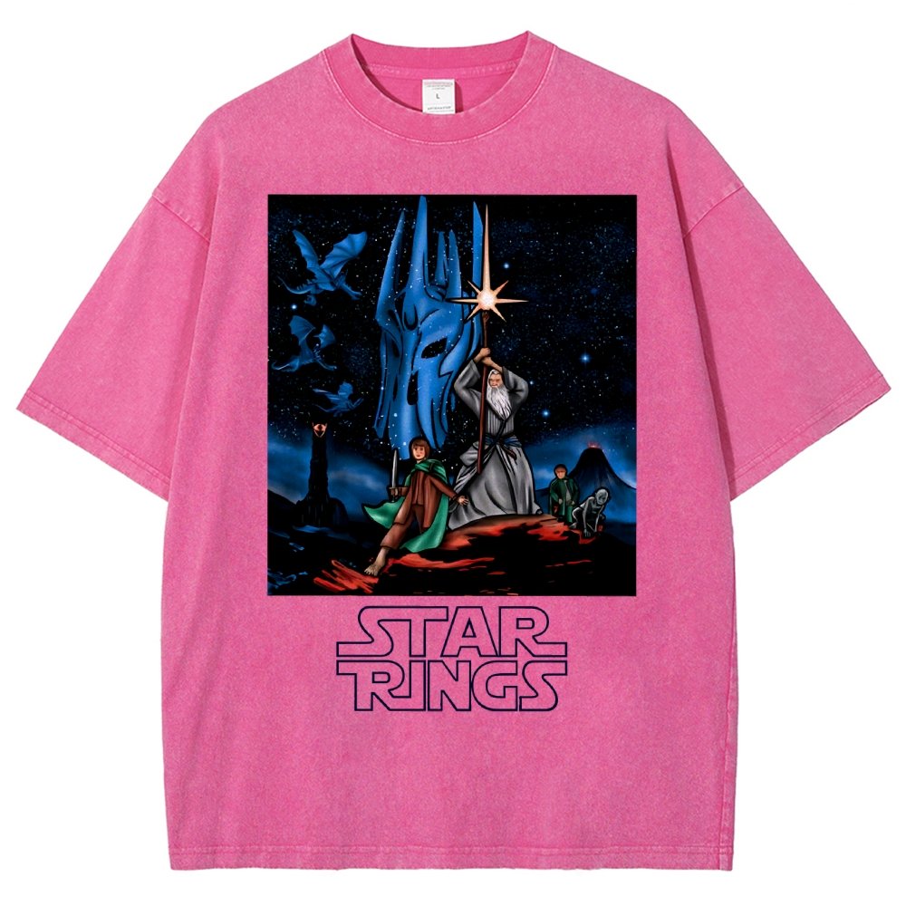 Star Rings Vintage Distressed T-shirt