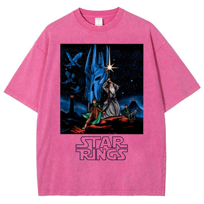 Star Rings Vintage Distressed T-shirt