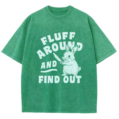 Fluff Around And Find Out Rabbit Vintage Distressed T-shirt