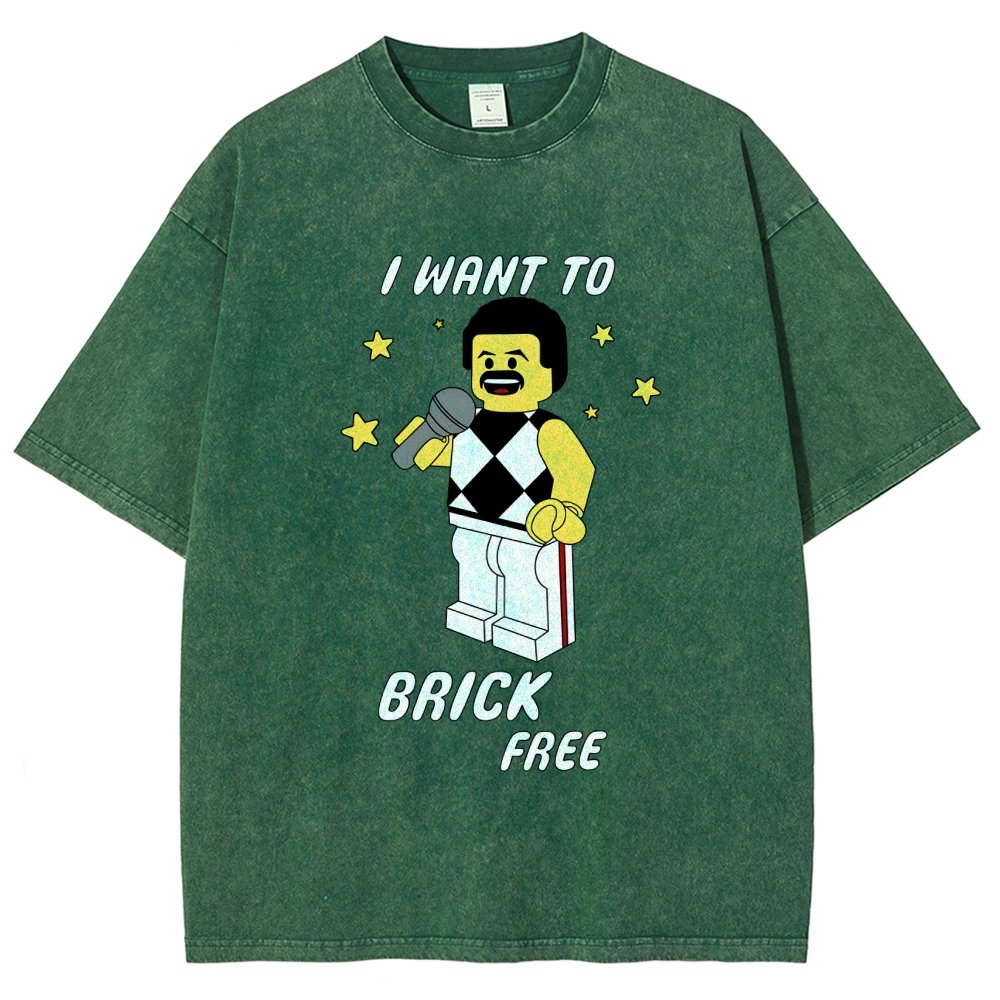 I Want To Brick Free Vintage Distressed T-shirt