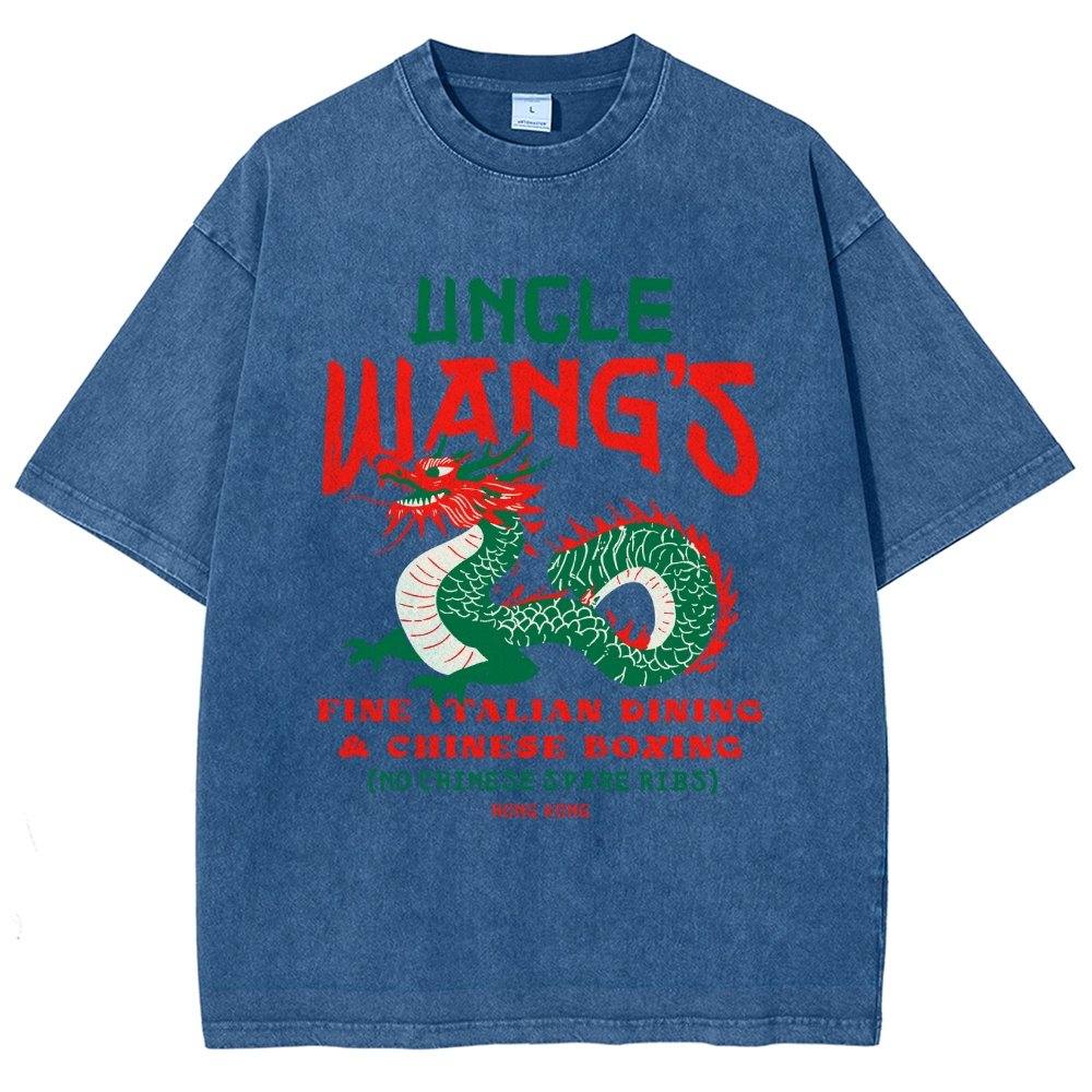 Uncle Wang's Fine Italian Dining & Chinese Boxing Vintage Distressed T-shirt