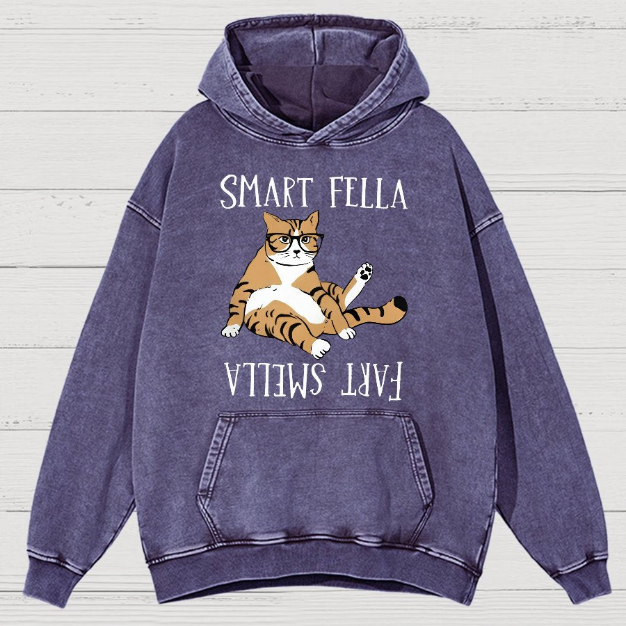 Funny Cat Vintage Distressed Hoodie