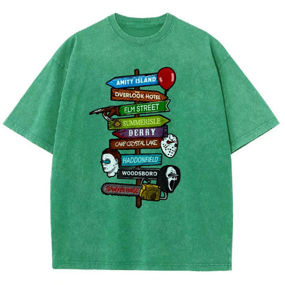 Horrible Road Signs Vintage Distressed T-shirt