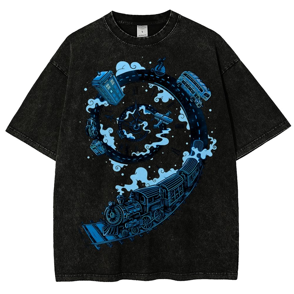 Time Machine Vintage Distressed T-shirt