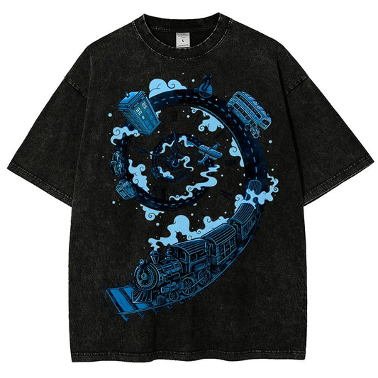 Time Machine Vintage Distressed T-shirt