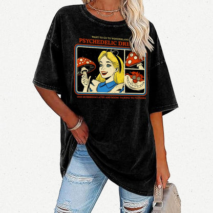 Psychedelic Dreams Vintage Distressed T-shirt