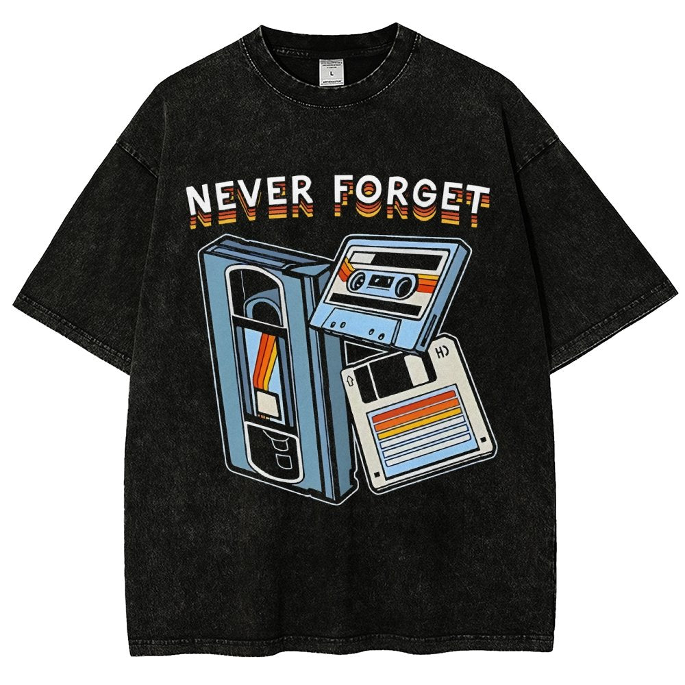 Never Forget Graphic Vintage Distressed T-shirt