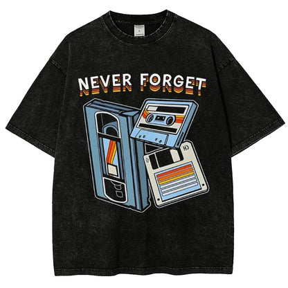 Never Forget Graphic Vintage Distressed T-shirt