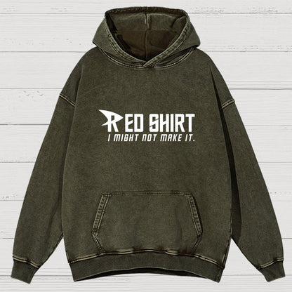 Red Shirt Vintage Distressed Hoodie